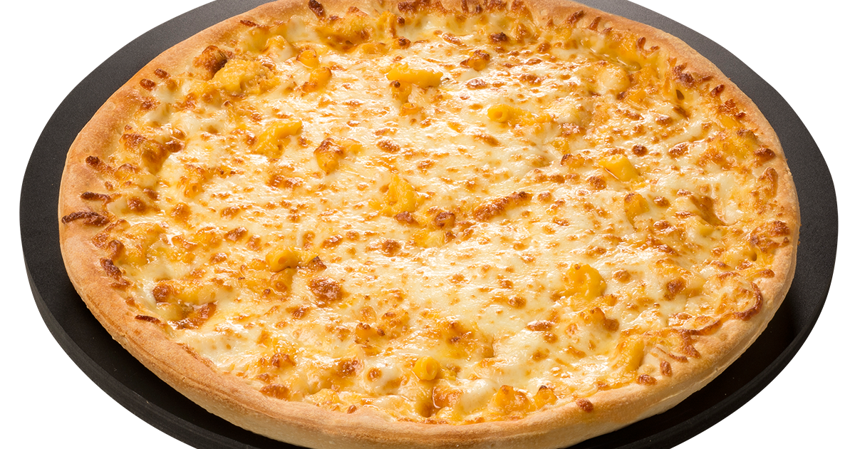 Mac Cheese Pizza Ranch Mac and cheese isn't known for immediately inducing heart attacks and neither is pizza. mac cheese pizza ranch