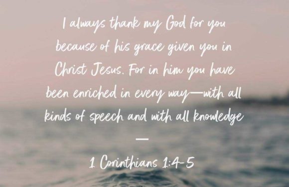 1 Corinthians 1:4-5