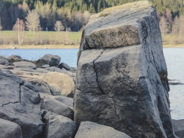 Large Rock near a River