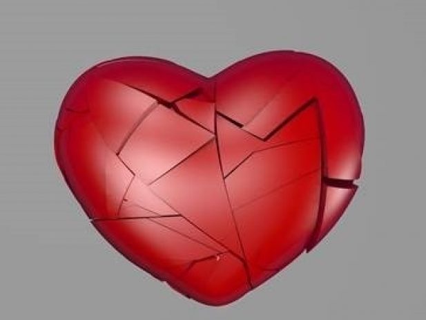 Broken heart being pieced back together