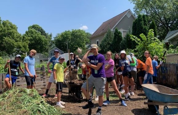 Youth Group helping in garden