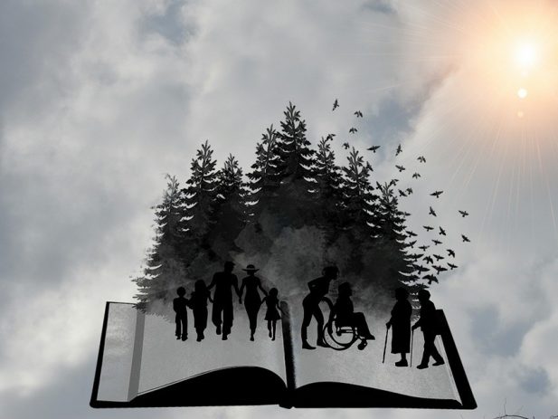 Bible Image with People Gathered togeter