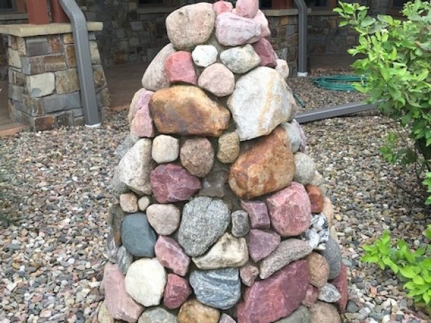 Rocks in from of the Pizza Ranch Support Center